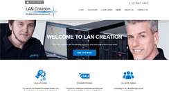 Desktop Screenshot of lancreation.com.au